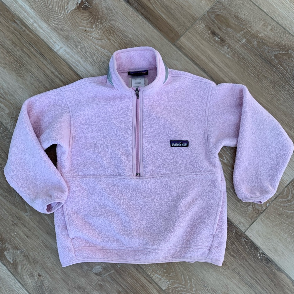 Patagonia Girls XS Zip Fleece Pullover Pink